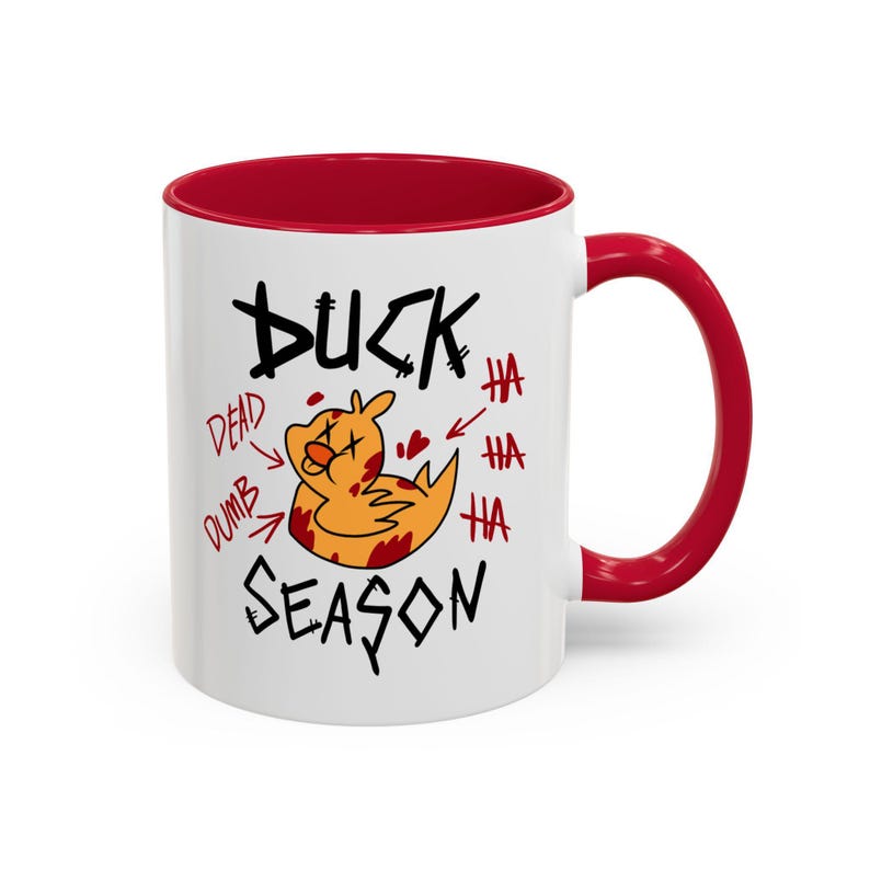 Deer Season/Duck Season Matching Mugs | Lucifer/Alastor | Hazbin Hotel | 11oz Mug Set image 2
