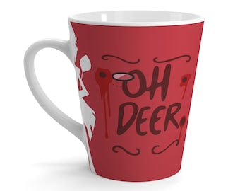 OH DEER! Alastor Latte Mug | Hazbin Hotel | Drinkware | Fan Art
