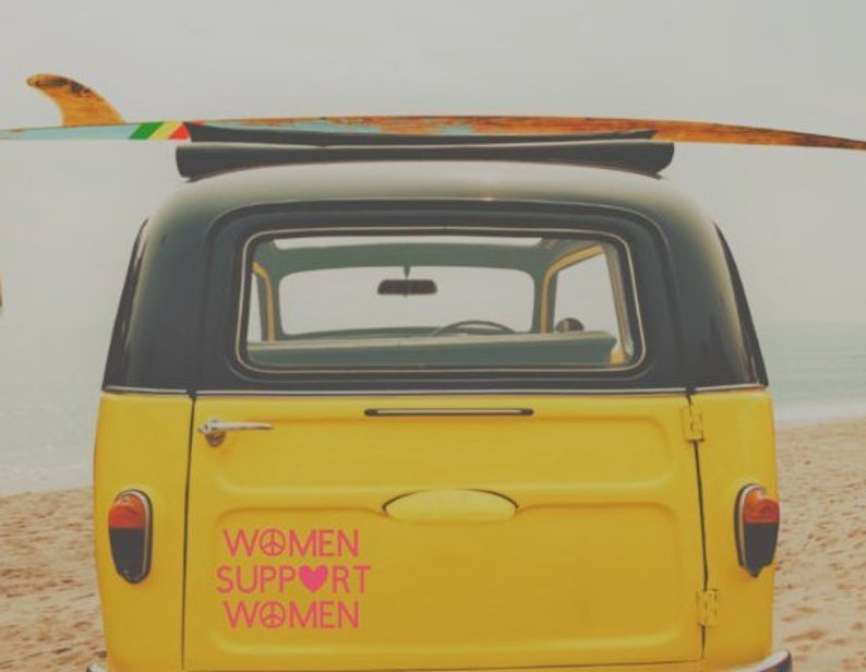 Women Support Women Bumper stickercar tattoodecal Pink black