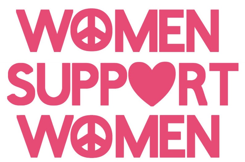 Women Support Women Bumper stickercar tattoodecal Pink black