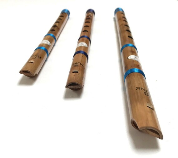 3 x Professional Concert Flutes 13”-17” Bansuri Bamboo Flutes Fipple UK Seller 