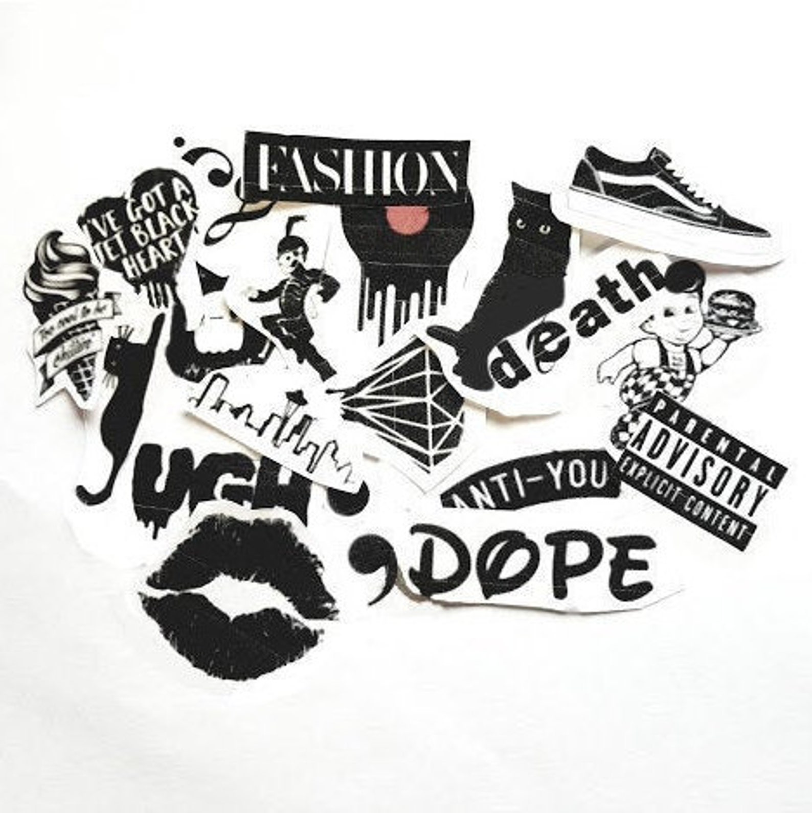 Emo kid aesthetic sticker pack Etsy