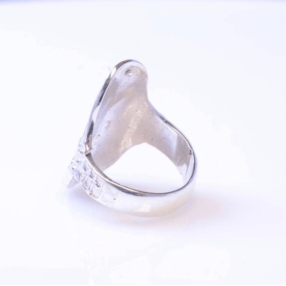 Vintage Late 1980's Inspired Silver Ring - image 4