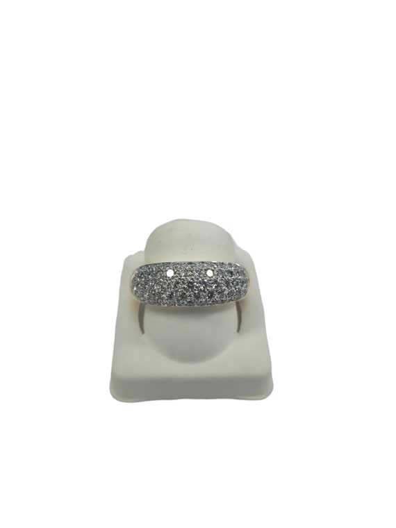 Pave Stone Oval Barrette in Gold