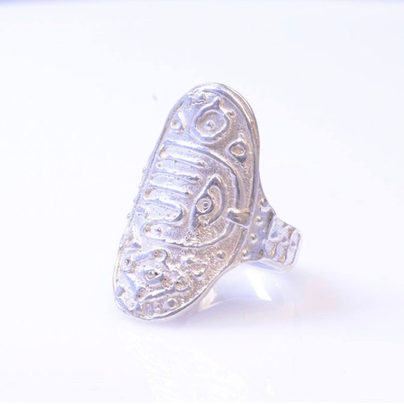 Vintage Late 1980's Inspired Silver Ring - image 2