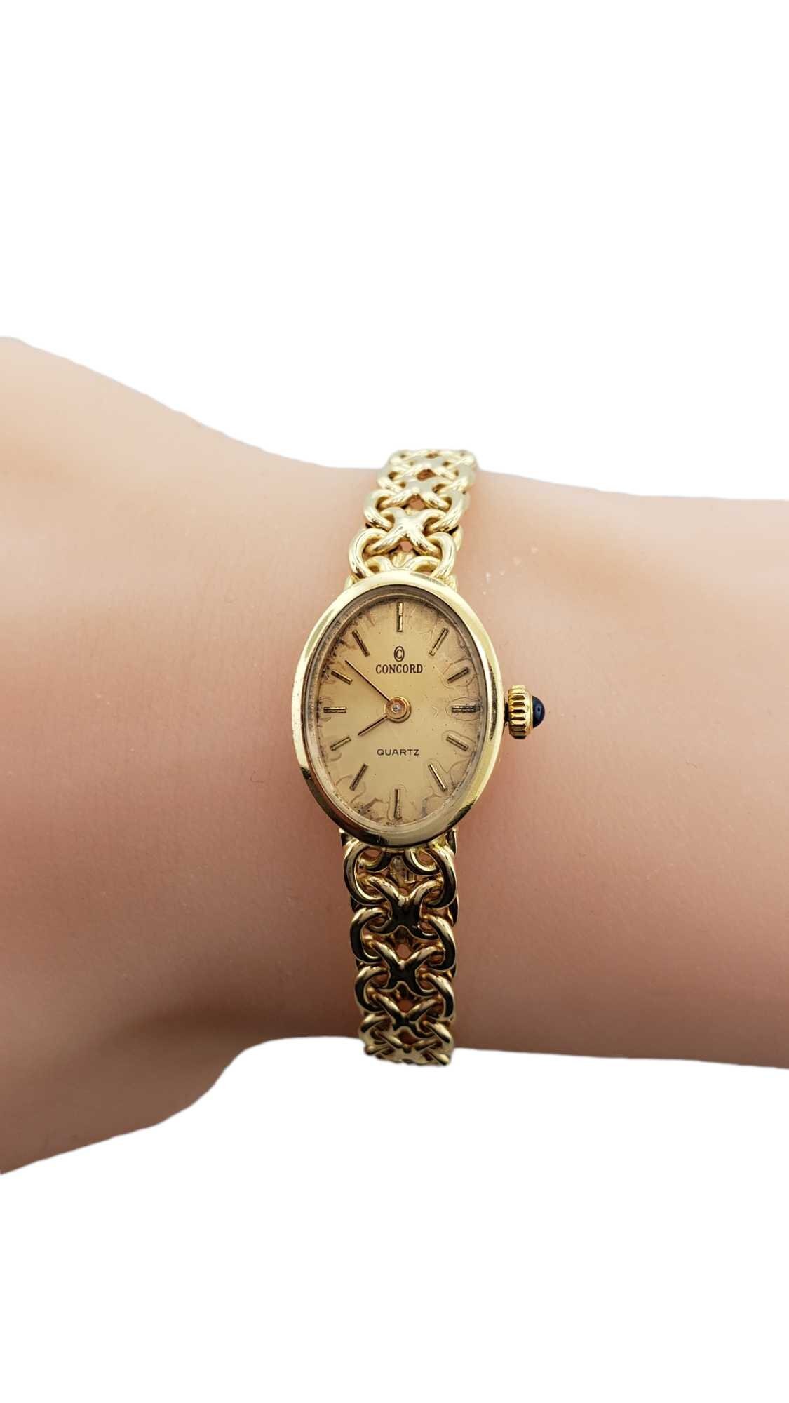 Antique Concord Women’s Watch wrist 5.5 inches Ladies Concord Mother Of Pearl 5 Row 14k Gold Panther Wrist  main image 3
