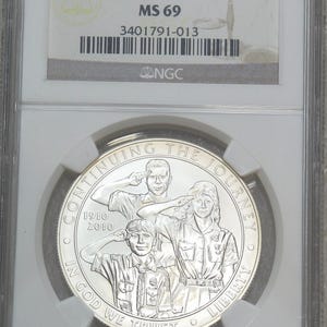 2010 P Boy Scouts Silver Dollar NGC certified + graded MS69 White Frosty Luster, Premium Quality beautiful coin in Brand New Holder #Z572