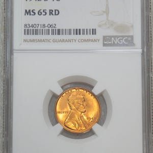 1942-D NGC Certified & Graded MS65 Lincoln Wheat Cent Bright Red Luster Just Graded coin in Brand New Holder #Z576S
