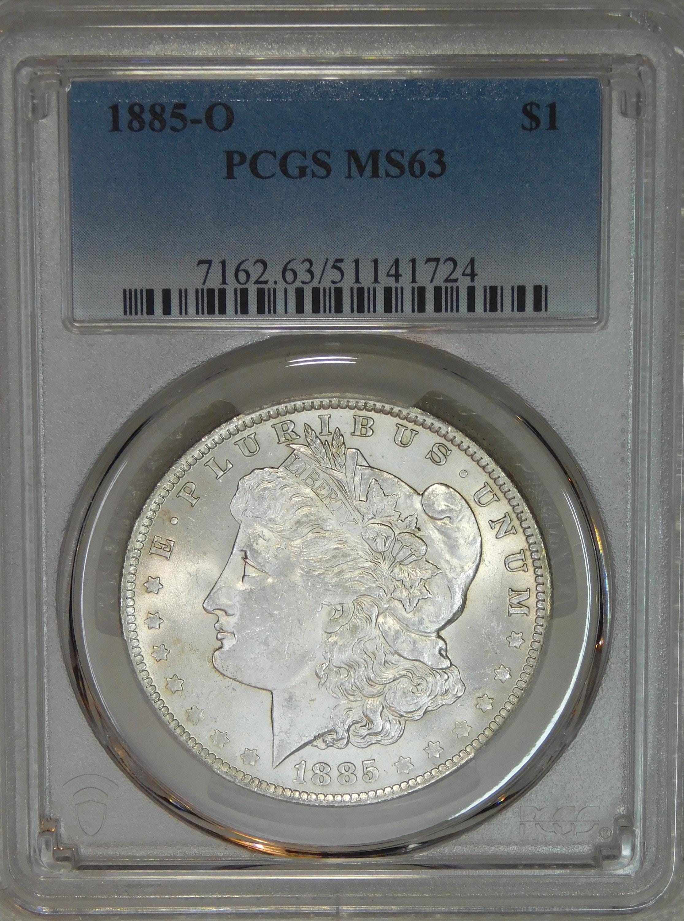 アメリカ　モルガンダラー銀貨1885 o MS-64 PCGS 1885-O モーガン シルバー ダラー PCGS MS64 美しいコイン