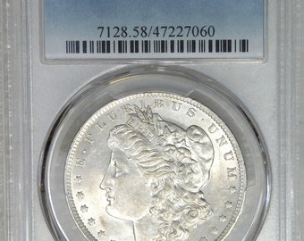 1881-O Morgan Silver Dollar PCGS certified graded AU58 Beautiful Bright and Frosty Luster #Z175G