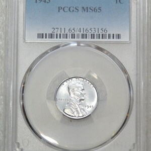 1943 P PCGS Certified + Graded MS65 World War II Lincoln Steel Cent Very Bright Luster Just Graded Premium Quality Beautiful coin #Z616Z