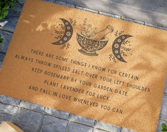 Capacho de bruxa: tapete prático de fibra de coco mágica - decoração de Halloween para casa