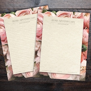 Rose & Parchment - Printable custom Letterhead / Stationary / Journal Template for Google Slides, Powerpoint, or Keynote - Instant Download