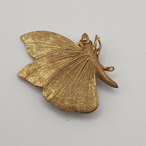 Tiny MIRIAM HASKELL Butterfly Brooch Vintage Jewe… - image 8
