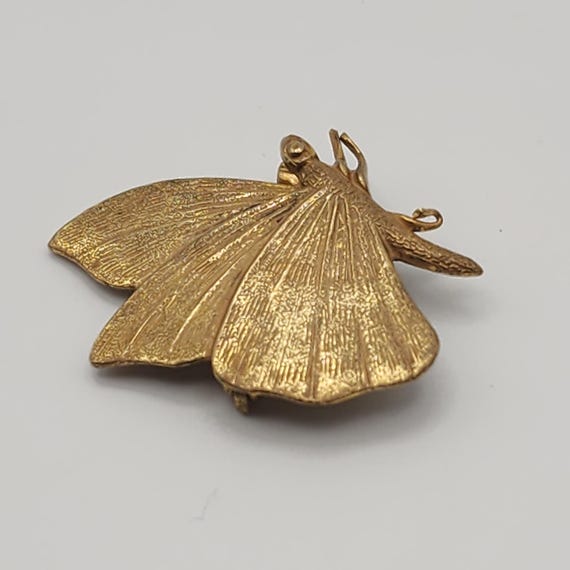Tiny MIRIAM HASKELL Butterfly Brooch Vintage Jewe… - image 4