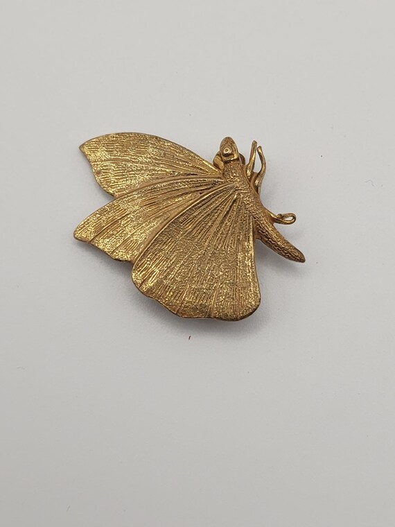 Tiny MIRIAM HASKELL Butterfly Brooch Vintage Jewe… - image 7