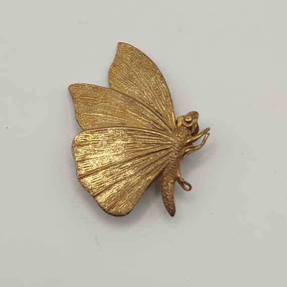 Tiny MIRIAM HASKELL Butterfly Brooch Vintage Jewe… - image 1