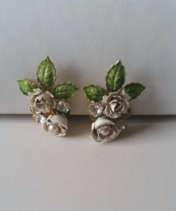 ROBERT LEVY Rose Earrings Gift For The Vintage Je… - image 7