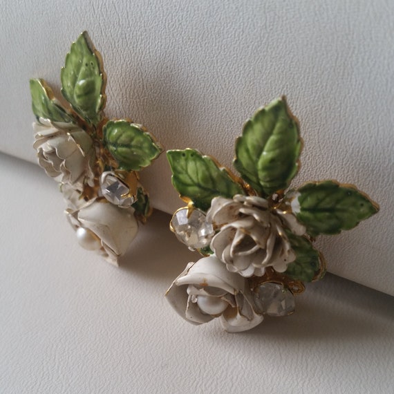 ROBERT LEVY Rose Earrings Gift For The Vintage Je… - image 8