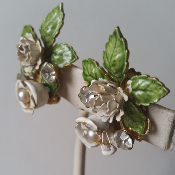 ROBERT LEVY Rose Earrings Gift For The Vintage Je… - image 4