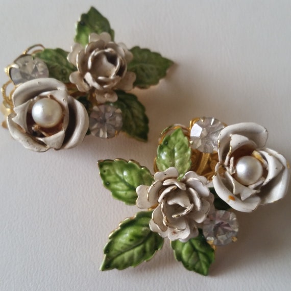 ROBERT LEVY Rose Earrings Gift For The Vintage Je… - image 2