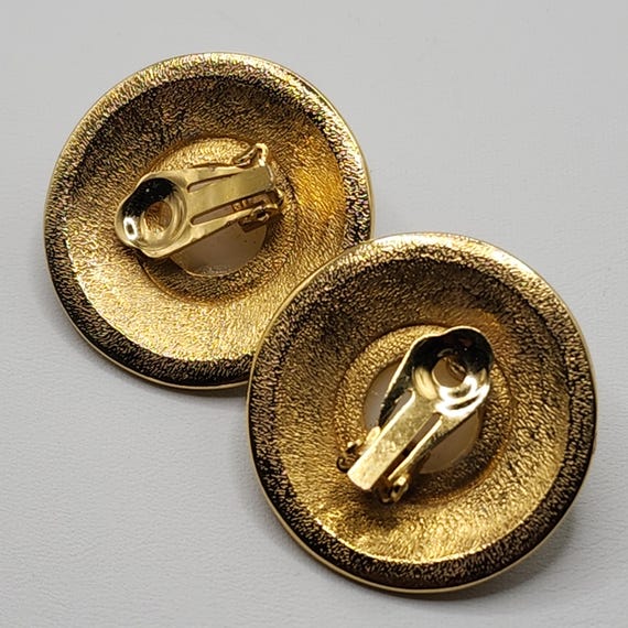 Striking Statement Earrings 1970's Large Black En… - image 7