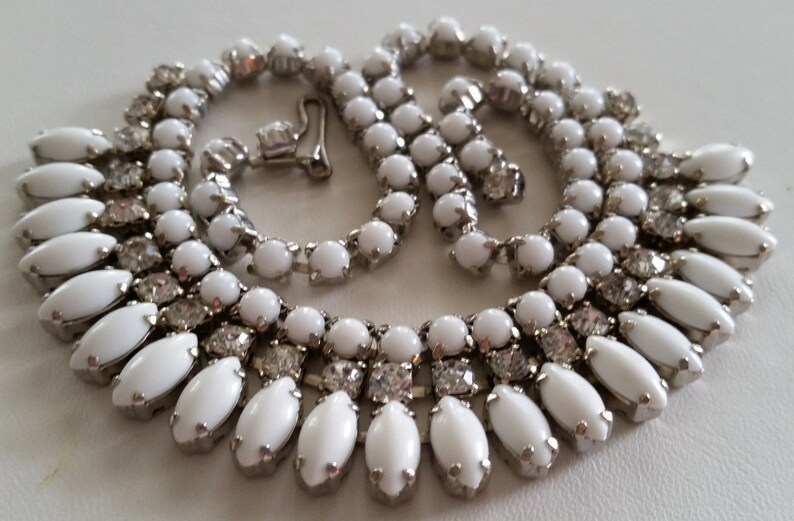 Tono argento 2 Fila Diamante Luccicante Collana girocollo strass cristalli
