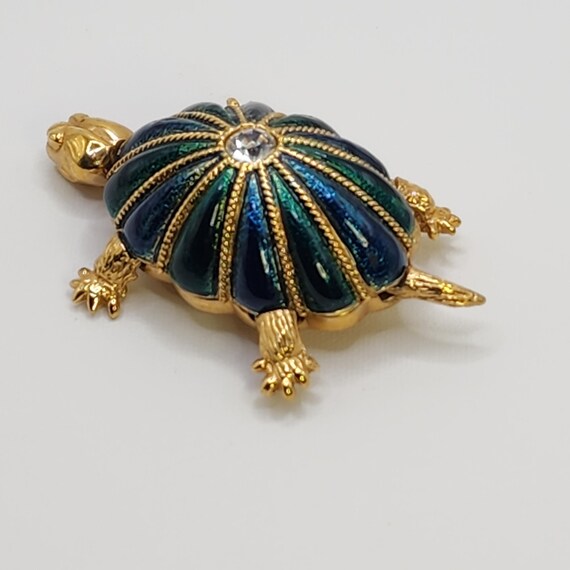 Superb HUTTON WILKINSON Articulated Turtle Brooch… - image 4