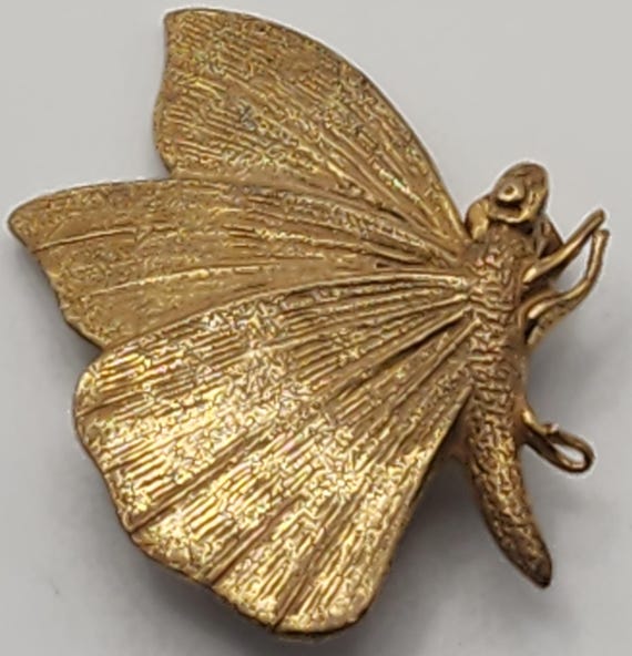 Tiny MIRIAM HASKELL Butterfly Brooch Vintage Jewe… - image 10