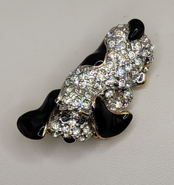 Sweetest CAROLEE Doggie Brooch Diamanté Crystal B… - image 8