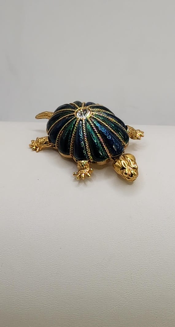 Superb HUTTON WILKINSON Articulated Turtle Brooch… - image 6