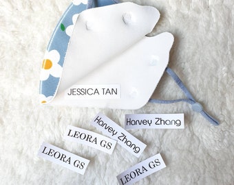 Fabric Iron-on Name Labels (10pcs/set), personalise fabric, childcare fabric tapes, personalised fabric tapes,