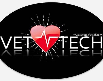 Vet tech veterinary technician nurse car magnet by vettechstuff eck ekg design