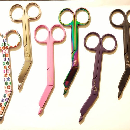 Jet Black 5.5 Bandage Scissors for Veterinary Technician Etsy