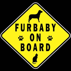 FURBABY ON BOARD sticker by vettechstuff.com