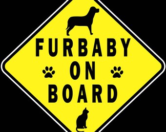 FURBABY ON BOARD sticker by vettechstuff.com