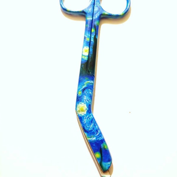 Starry night 5.5 " bandage scissors for vet tech veterinary nurse by Vettechstuff