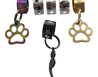 Stethoscope cuff for veterinary technician and nurses in paw, cat, and dog design