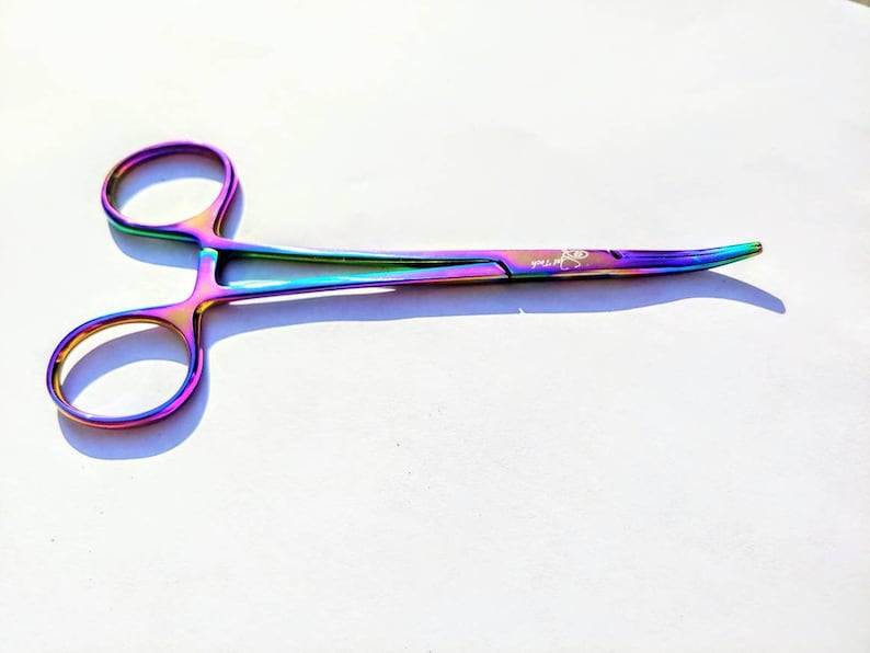 Rainbow titanium treated bandage scissor by vettechstuff for Etsy