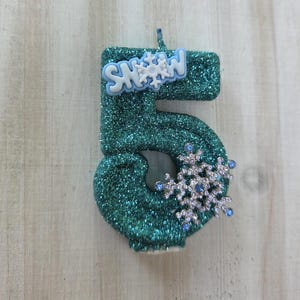 Frozen candle, Snowflake Candle, Snow, Birthday, Keepsake Candle, Party Supplies image 5