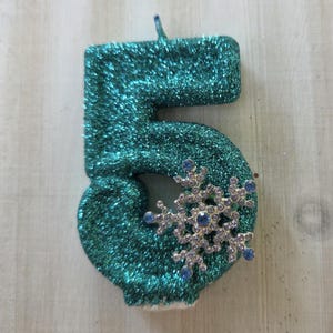 Frozen candle, Snowflake Candle, Snow, Birthday, Keepsake Candle, Party Supplies image 3