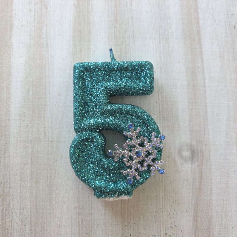 Frozen candle, Snowflake Candle, Snow, Birthday, Keepsake Candle, Party Supplies image 1