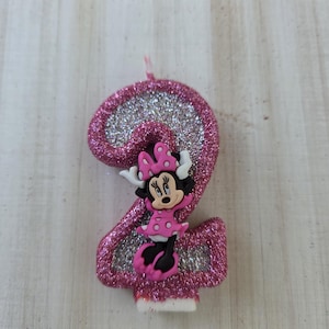 Minnie Mouse Number Candle - Etsy