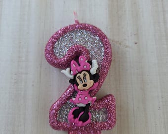 Minnie Mouse Candle, Birthday, Keepsake Candle, Party Supplies