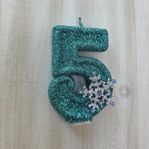 Frozen candle, Snowflake Candle, Snow, Birthday, Keepsake Candle, Party Supplies image 2