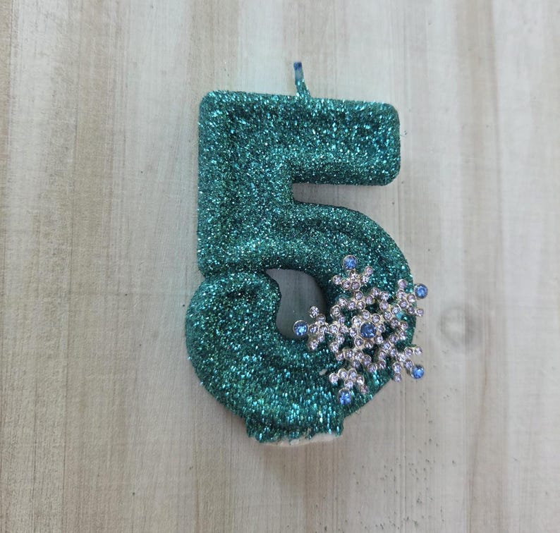 Frozen candle, Snowflake Candle, Snow, Birthday, Keepsake Candle, Party Supplies image 2