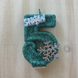 Frozen candle, Snowflake Candle, Snow, Birthday, Keepsake Candle, Party Supplies image 4