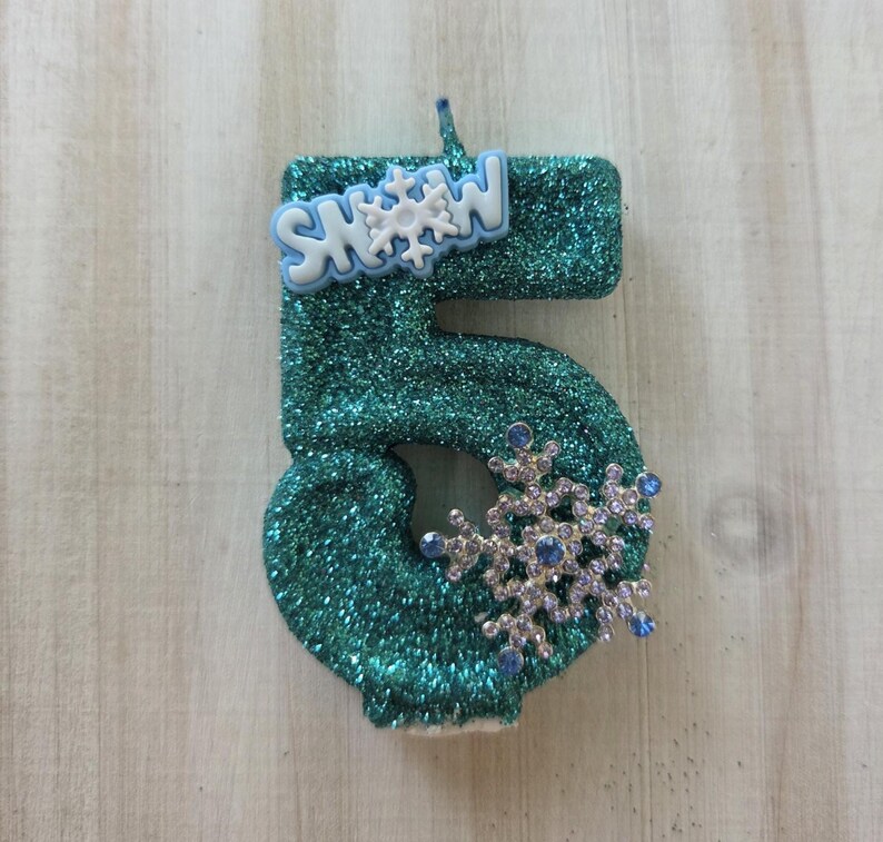 Frozen candle, Snowflake Candle, Snow, Birthday, Keepsake Candle, Party Supplies image 4
