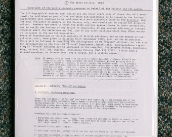 1983 tot 1990, 1e druk van het bibliografisch supplement van de Amerikaanse 'Pirate'-edities door [G.A. Henty] Samengesteld door Christopher Holtom