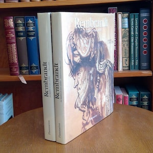 1991, Rembrandt le Maitre et Son Atelier, 2 Volume Set with &quot;Dessins et gravures&quot; & &quot;Peintures&quot;, Text in French